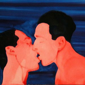 Le Baiser, 2000 - acrylic on canvas - 100 x 150 cm