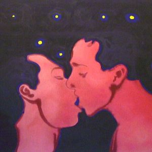 Le Baiser II, 2000 - acrylic on canvas  - 100 x 150 cm