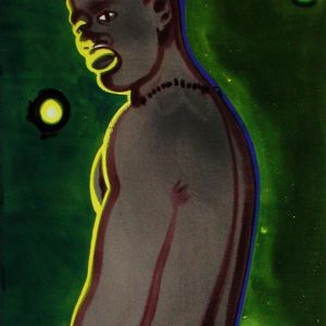 Dark, 2000 - acrylic on canvas - ca 200 x 70 cm