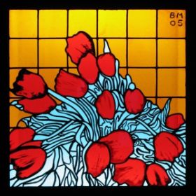 Tulips, 2005 stained glass 98 x 98 cm private collection.jpg